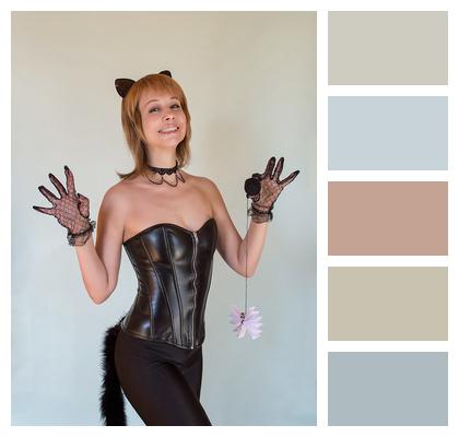 Cosplay Woman Cat Costume Image